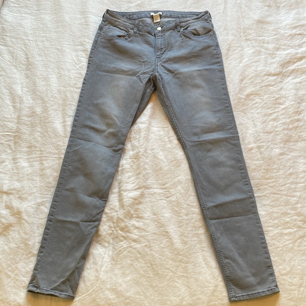 H&M Women’s Skinny Stretch Gray Jeans Size 14